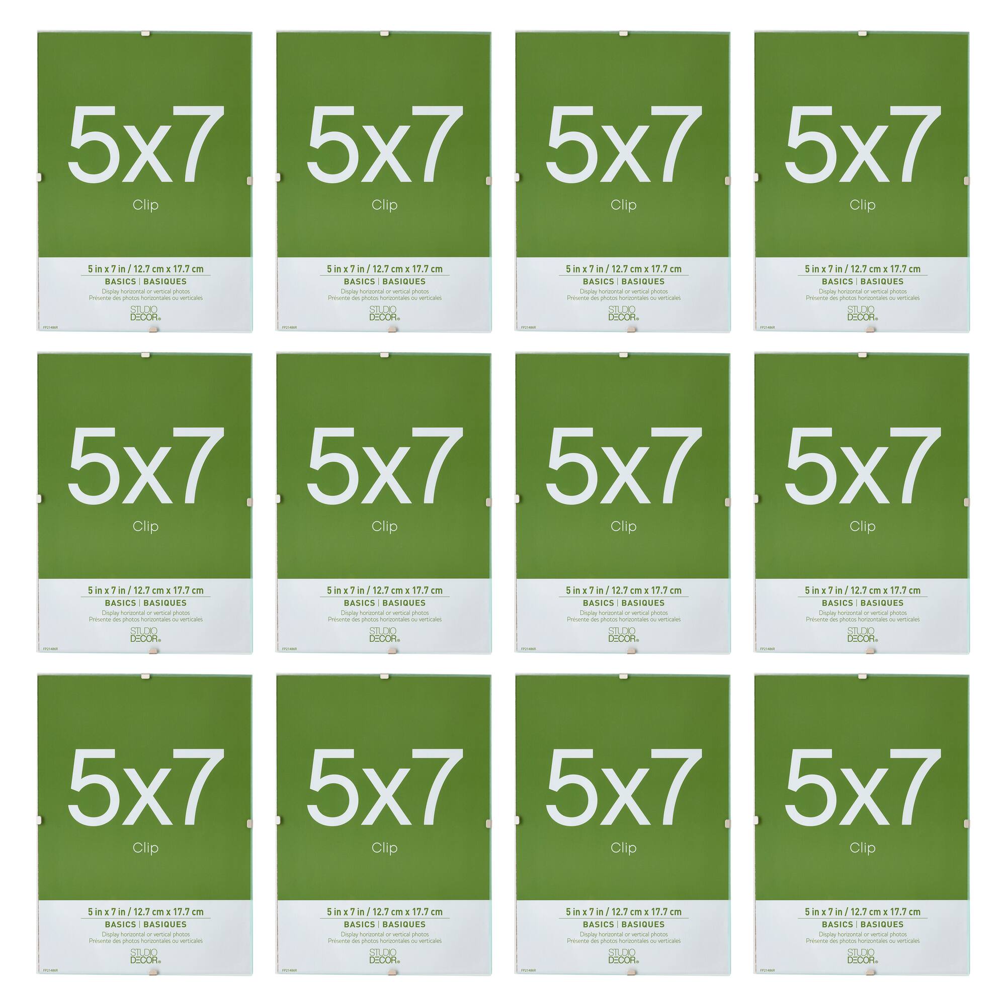 12 Pack: Clip 5" x 7" Frame, Basics by Studio Décor®